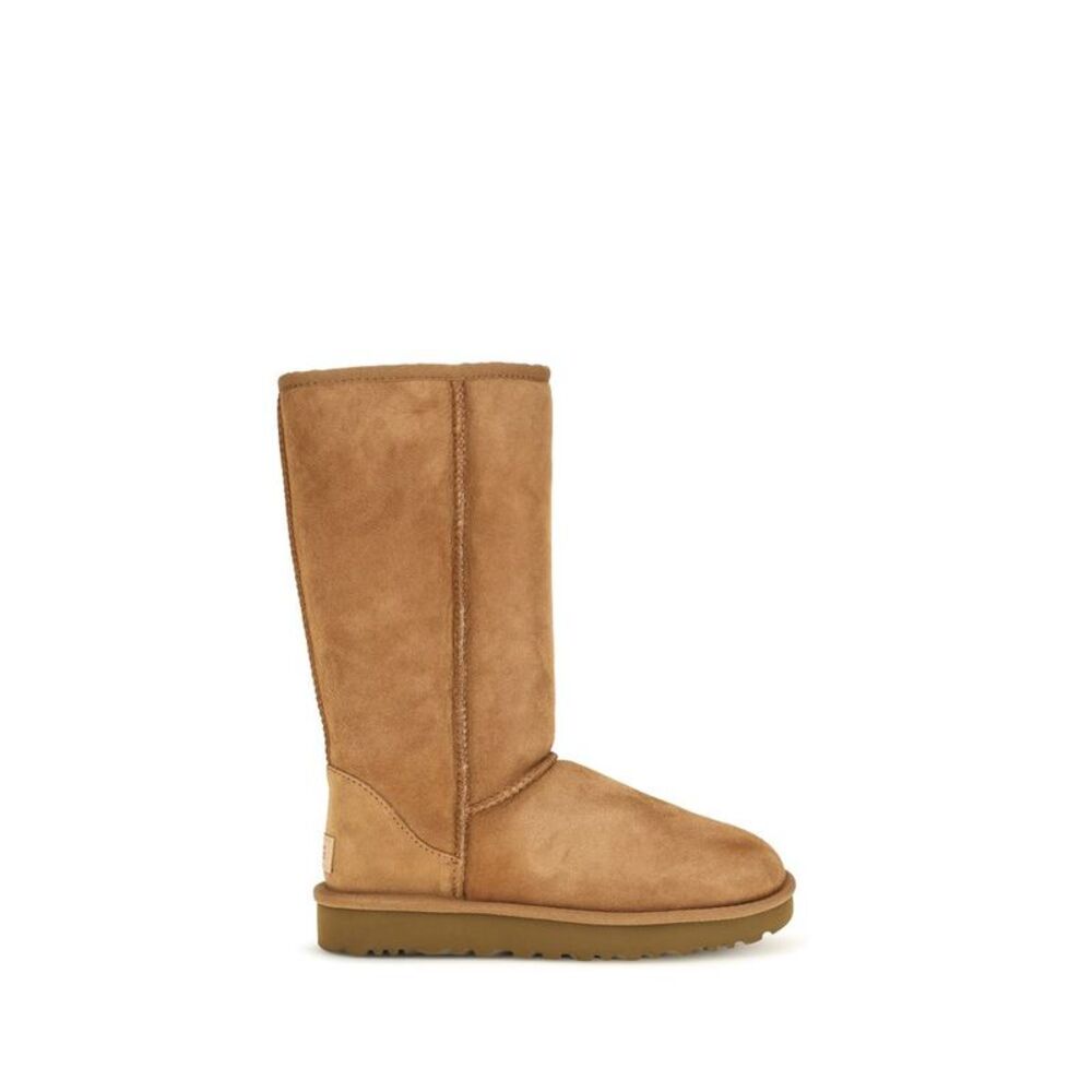UGG Beige Leather Ankle Women's Boots
